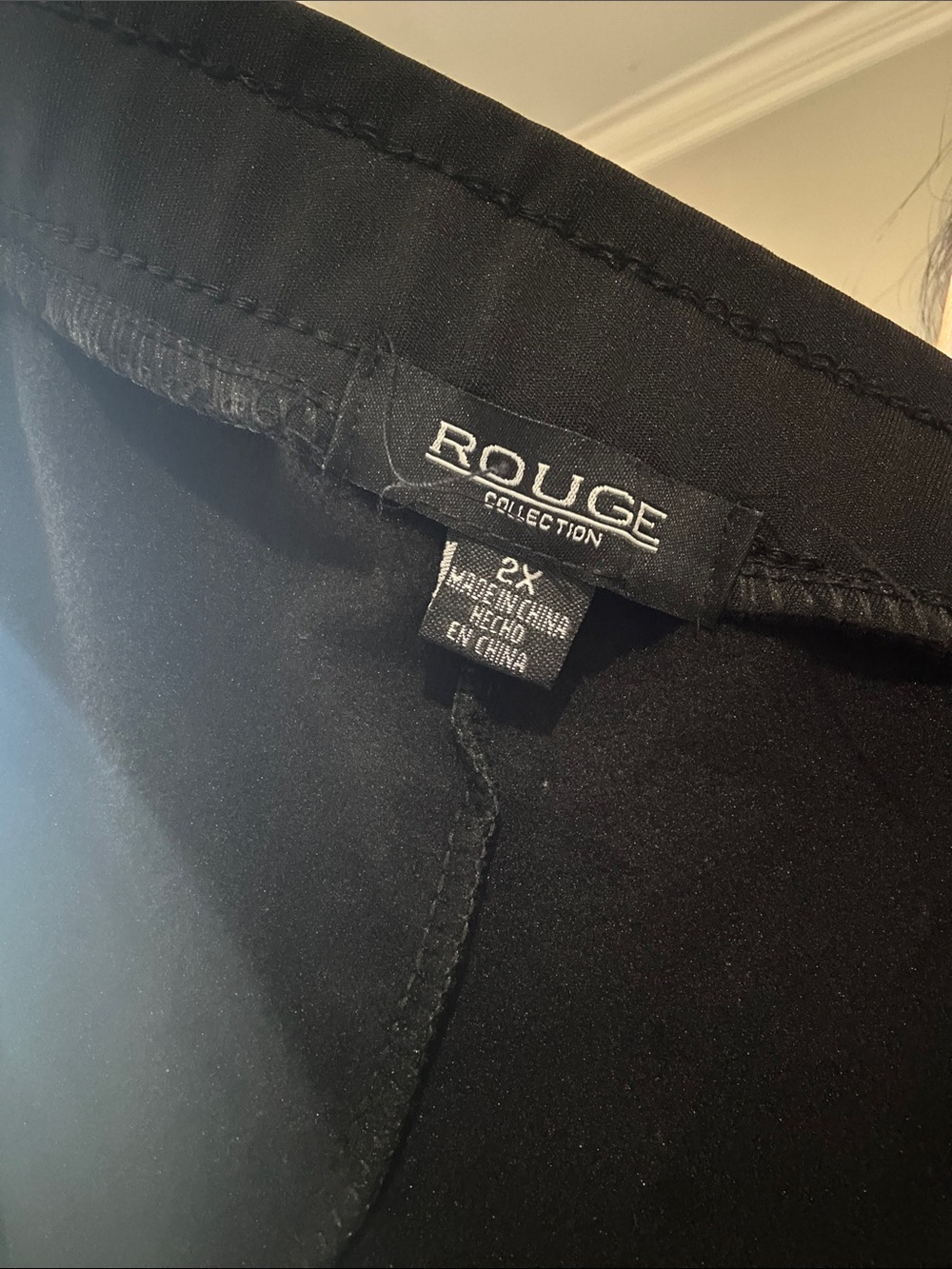 Rouge Collection Women's Black Joggers - 2X